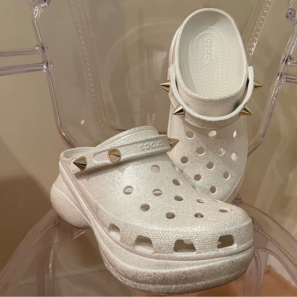Crocs Glitter Spiked Bae Clog